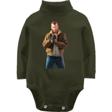 Детское боди с длинным рукавом с Нико Белликом (GTA 4)