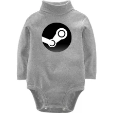 Детское боди с длинным рукавом с логотипом Steam