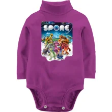 Детское боди с длинным рукавом с постером игры SPORE