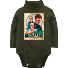 Детское боди с длинным рукавом с обложкой игры Uncharted