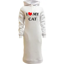 Худи платье I love my cat