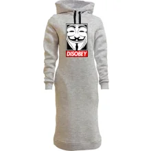 Худи платье Disobey ananymus