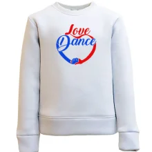 Детский свитшот с надписью "Love Dance"