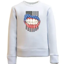 Дитячий світшот American lips Американський флаг Вуста