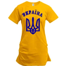 Подовжена футболка з гербом і написом «Україна»