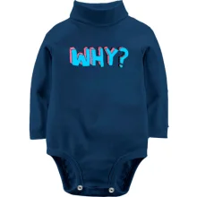 Детское боди с длинным рукавом Why?