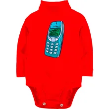 Детское боди с длинным рукавом с легендарной Nokia