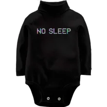 Детское боди с длинным рукавом с надписью "No sleep"