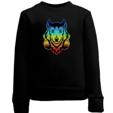 Дитячий світшот Rainbow Wolf