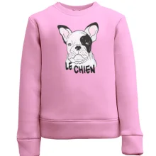 Дитячий світшот з написом "Le Chien" і собакою