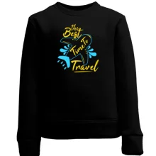 Дитячий світшот Best time to travel