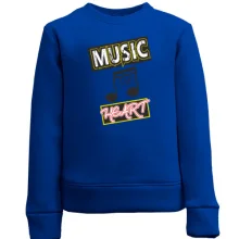 Дитячий світшот Music is my heart