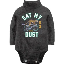 Детское боди с длинным рукавом с надписью "Eat my dust"
