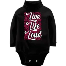 Детское боди с длинным рукавом Live like loud