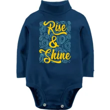Детское боди с длинным рукавом с надписью "Rise & Shine"