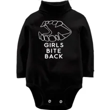 Детское боди с длинным рукавом Girls bite back Девочки кусают в ответ