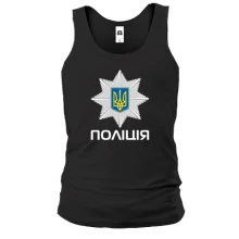 Мужская майка с большой эмблемой полиции