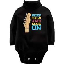 Детское боди с длинным рукавом Keep Calm and Rock On