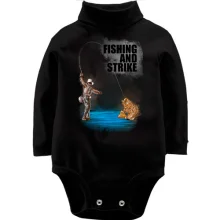 Детское боди с длинным рукавом Fishing and strike