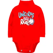 Детское боди с длинным рукавом Unicorns are real