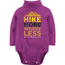 Детское боди с длинным рукавом Hike more worry less
