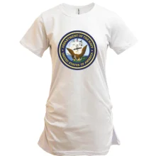 Подовжена футболка NAVY (big logo)