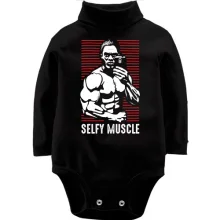 Детское боди с длинным рукавом Selfie Muscle