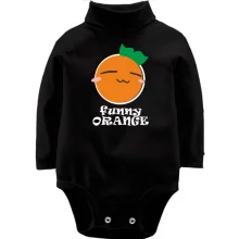 Детское боди с длинным рукавом Funny Orange