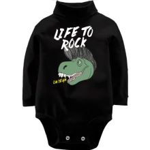Детское боди с длинным рукавом Life to rock