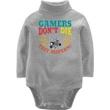 Детское боди с длинным рукавом Gamers not die
