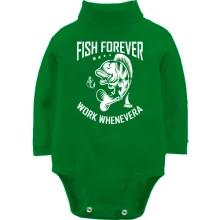 Детское боди с длинным рукавом Fish forever