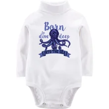 Детское боди с длинным рукавом Born to Dive
