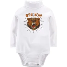 Детское боди с длинным рукавом Wild Bear Head