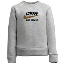 Дитячий світшот Coffee Just brew it
