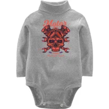 Дитяче боді з довгим рукавом Motor Red Skull