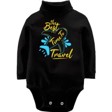 Дитяче боді з довгим рукавом Best time to travel