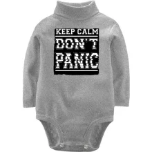 Детское боди с длинным рукавом Keep Calm Don't Panic
