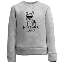 Детский свитшот no drama llama.