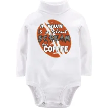 Детское боди с длинным рукавом Scream coffee