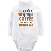 Детское боди с длинным рукавом Authentic coffee
