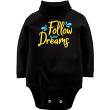 Детское боди с длинным рукавом Follow your dreaming