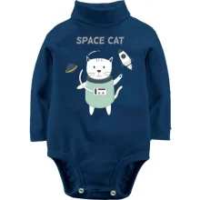 Дитяче боді з довгим рукавом з космічним котом SPACE CAT