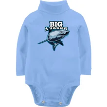 Детское боди с длинным рукавом Big Sharks