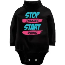 Детское боди с длинным рукавом Stop talking - Start doing