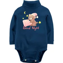 Детское боди с длинным рукавом с сонным плюшевым мишкой