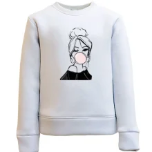 Детский свитшот Girl with babble gum art