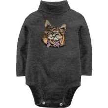Детское боди с длинным рукавом Cat Hipster Mind