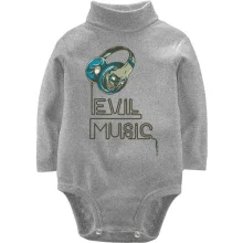 Детское боди с длинным рукавом Evil Music