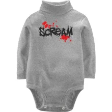 Дитяче боді з довгим рукавом Scream з краплями крові