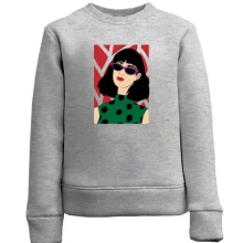 Дитячий світшот Art girl with glasses